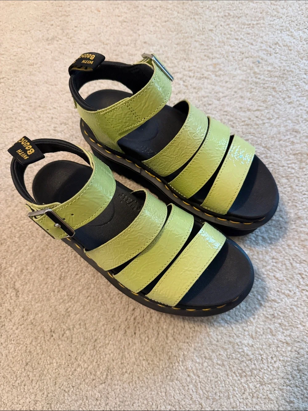 Lime Green Strappy Sandals
